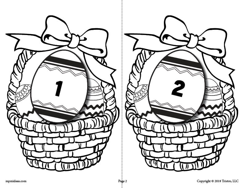 Printable Easter Matching Game & Activity Numbers 1-10!