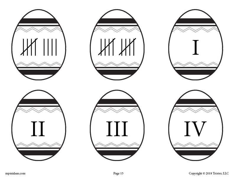 Printable Easter Matching Game & Activity Numbers 1-10!