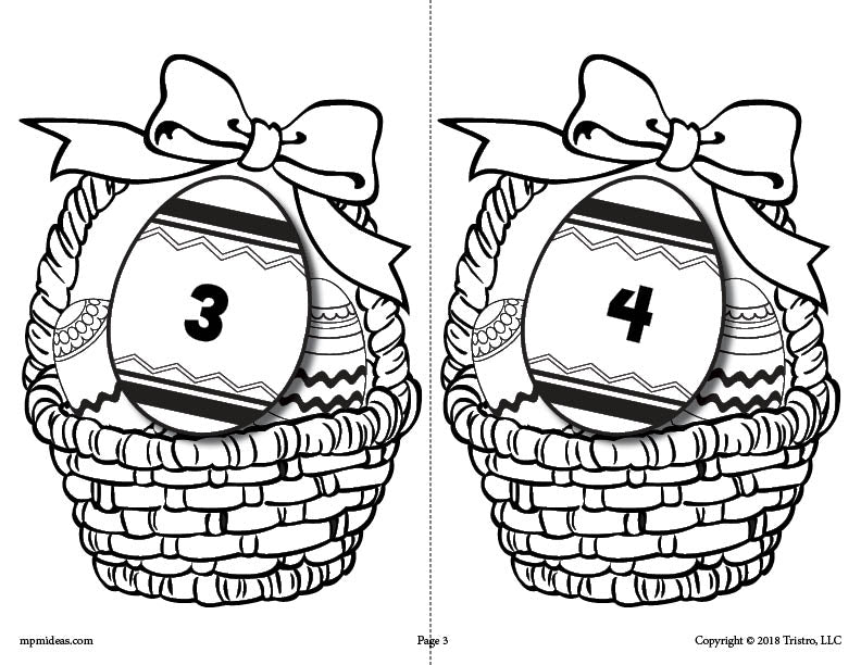 Printable Easter Matching Game & Activity Numbers 1-10!