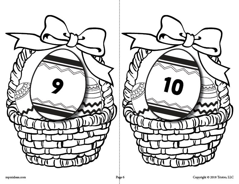 Printable Easter Matching Game & Activity Numbers 1-10!