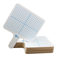 Two-Sided Rectangular Dry Erase Graphing Paddles, Class Pack of 12 (Paddles Only)