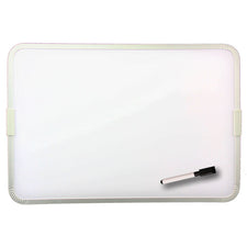 Two-Sided Framed Magnetic Dry Erase Board, 12" x 17.5"