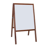 Stained White Dry Erase/Black Chalkboard Marquee Easel, 42"H x 24"W 