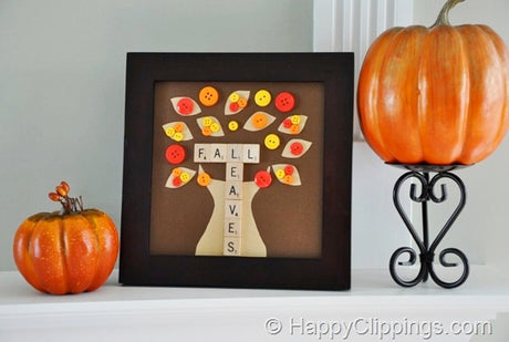DIY Fall Button Tree