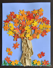 Fall Puzzle Tree Craft