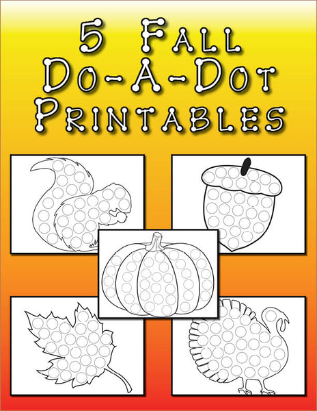 FREE Fall Do A Dot Printables SupplyMe