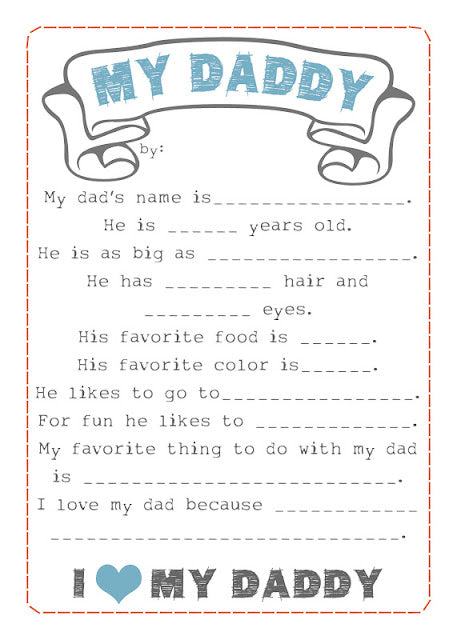 Father's Day Printable Questionnaire