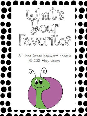 "What's Your Favorite?" End of the Year FREEbie