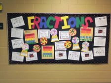 "Fraction Mania!" A Colorful Math Bulletin Board Idea