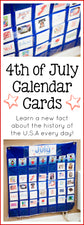 "The History of Independence Day" FREE Printable Calendar Cards!