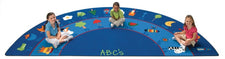 Fun With Phonics Alphabet Classroom Circle Time Rug, 5'10" x 11'8" Semi-Circle