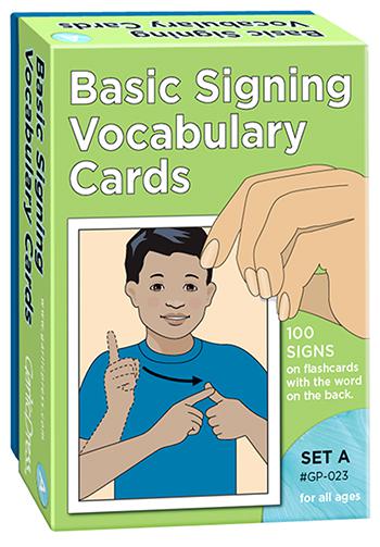 Basic Signing Sign Language Vocabulary Cards Set A, 100 Pack