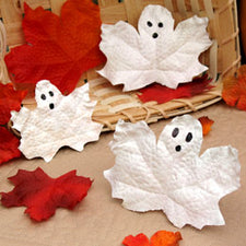 Ghost Leaves Halloween Craft for Kids