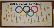 Gold Medal Birthdays - Olympics Themed Birthday Wall