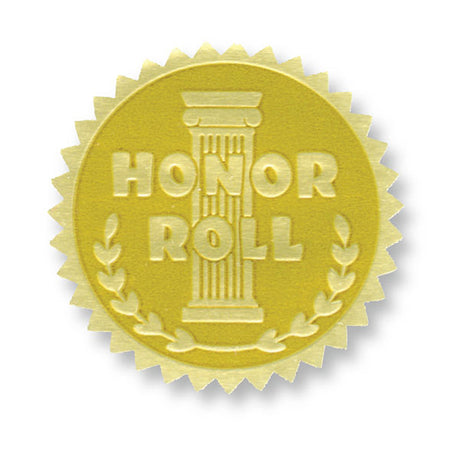 Gold Embossed Certificate Seals, Honor Roll