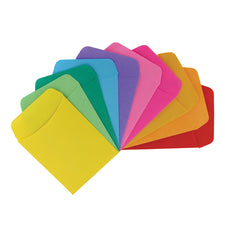 Self-Adhesive Library Pockets, Assorted Colors 3.5" x 5"