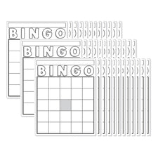 Blank Bingo Cards, White 
