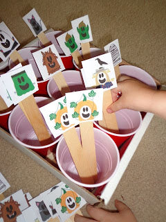 "Three Ghost Friends" Halloween Sorting Activity