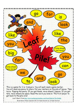 FREE Fall Themed Sight Word Game Printable!