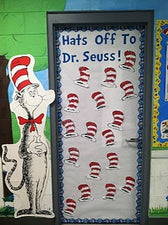 Hats Off To Dr. Seuss! - Read Across America Classroom Door Decoration