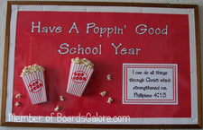 Have A Poppin' Good School Year! Popcorn Back-to-School Bulletin Board Idea