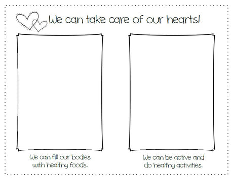 "We Can Take Care Of Our Hearts!" Heart Health Month Activity