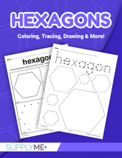 8 Hexagon Worksheets: Tracing, Coloring Pages, Cutting & More!