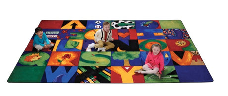 Hide & Seek ABC Classroom Circle Time Rug, 8'4" x 13'4" Rectangle