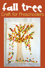 Homemade Confetti "Leaf" Fall Tree Craft for Preschoolers!