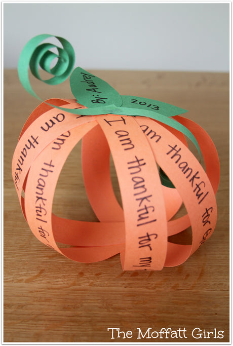 "I Am Thankful..." Pumpkin Kids Craft