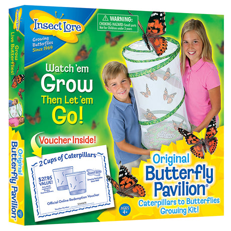 Insect Lore Original Butterfly Pavilion - Caterpillars to Butterflies Growing Kit