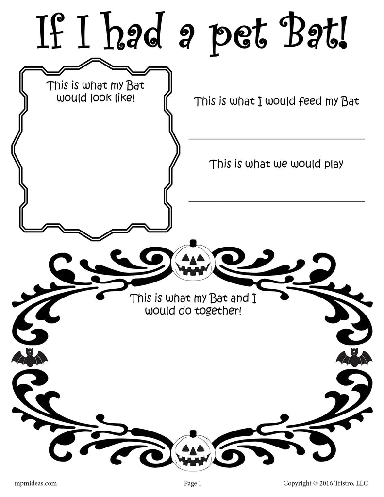 "If I Had a Pet..." 4 Halloween Themed Worksheets!