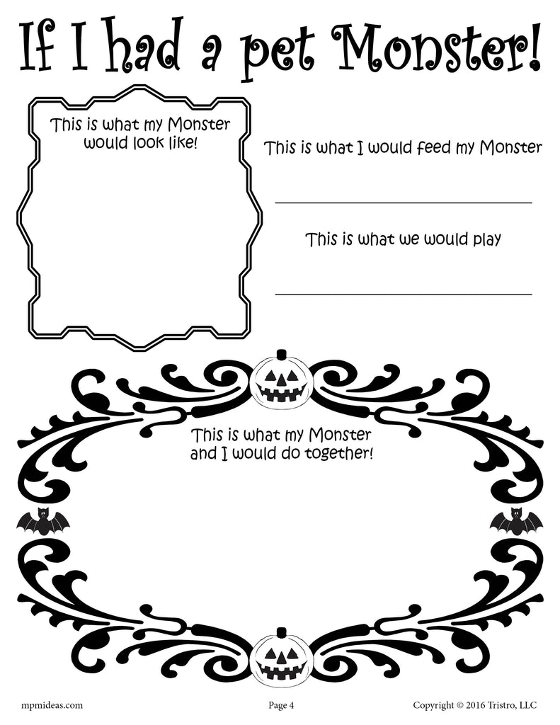 "If I Had a Pet..." 4 Halloween Themed Worksheets!