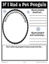 "If I Had a Pet Penguin..." Printable Winter Writing Activity!
