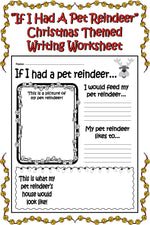"If I Had a Pet Reindeer..." FREE Printable Christmas Worksheet!