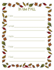 "In The Fall..." Five Senses Printable Writing Activity