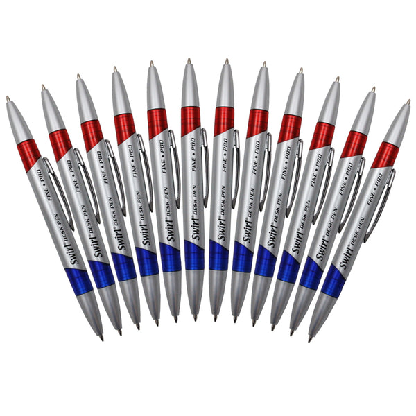 J.R. Moon Pencil Company Swirl Desk Pens Red/Blue 12/Pk | JRMP80 – SupplyMe