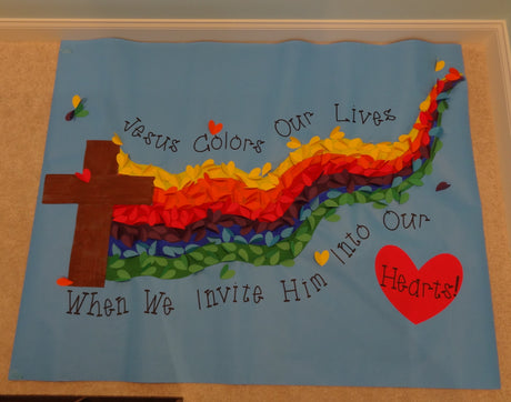 Jesus Colors Our Lives! - Spring Bulletin Board