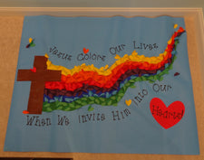 Jesus Colors Our Lives! - Spring Bulletin Board