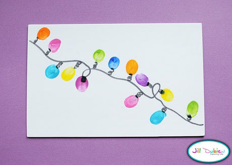 Thumbprint Christmas Lights
