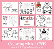 "Just Color" FREE Valentine's Day Coloring Pages