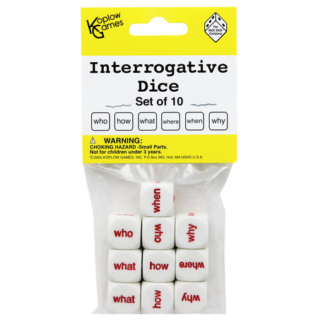 Interrogative Dice, Set of 10 