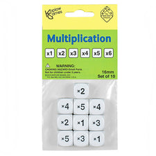 Multiplication Dice, Set of 10 
