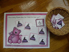 Valentine's Day 'Kiss' Counting Mat