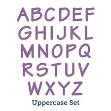 AccuCut Kristy Alphabet Die Cut Set, 4" Uppercase Letters