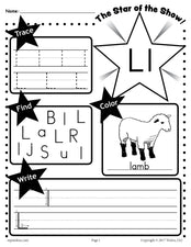 FREE Letter L Worksheet: Tracing, Coloring, Writing & More!
