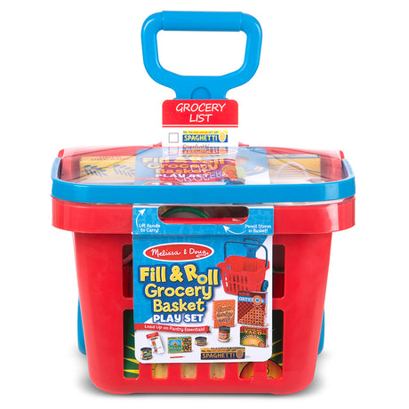 Fill & Roll Grocery Basket Play Set