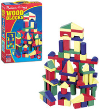 56 Days Until Christmas! "Gift Idea of the Day" - 100 Piece Painted Wood Block Set