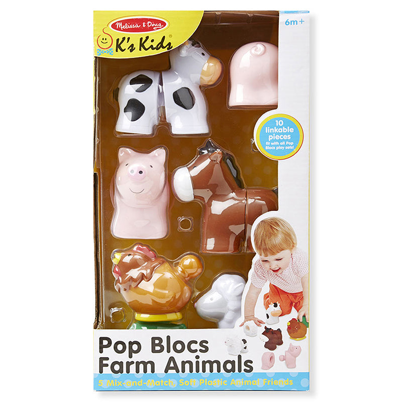 Pop Blocs Farm Animals Learning Toy