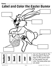 Label the Easter Bunny - 2 Printable Easter Worksheets Including A Cut And Paste Worksheet